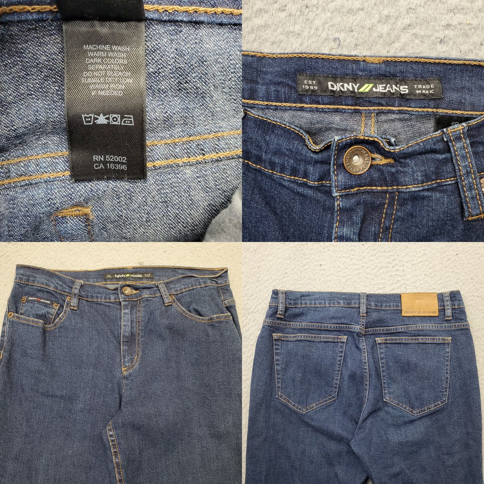 DKNY DKNY Jeans Womens 6 Bootcut Blue Denim 5-Pocket Regular Fit Stretch Size 28" / US 6 / IT 42 - 8 Thumbnail