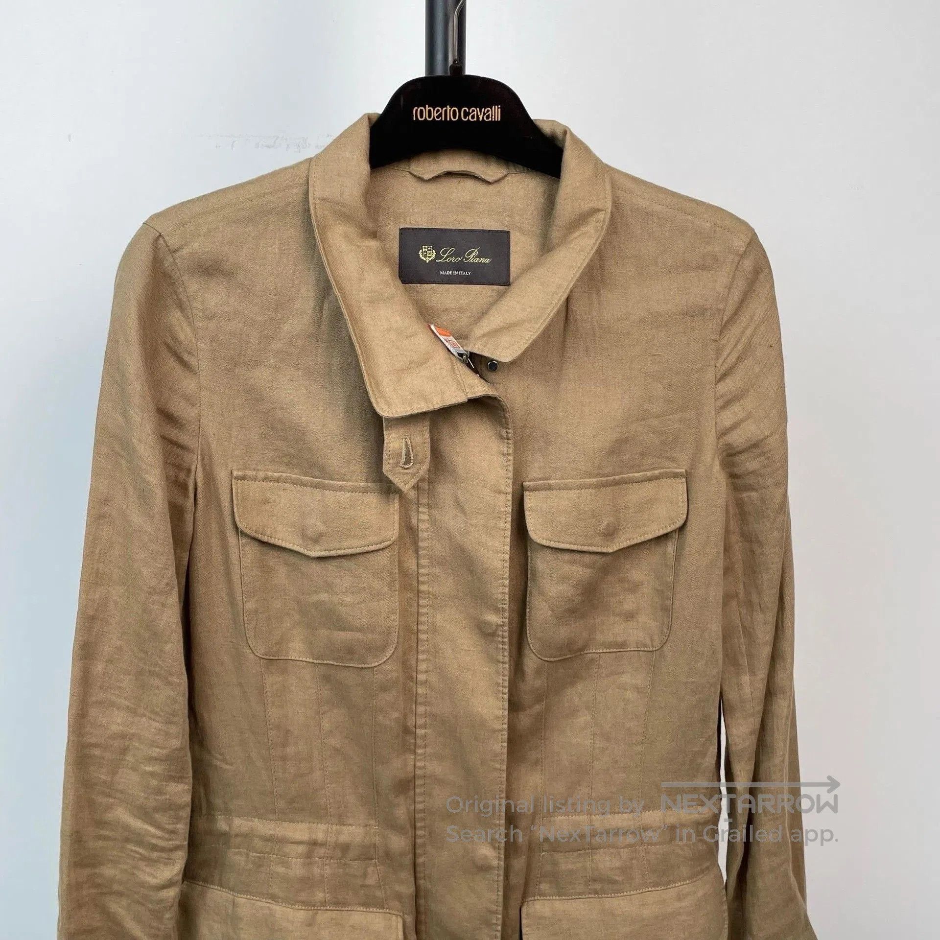 Loro Piana Loro Piana dec524 Khaki Traveller Linen Jacket. Size S / US 4 / IT 40 - 3 Thumbnail