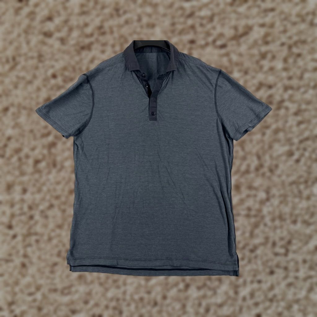 Lululemon Lululemon Polo Shirt Men XL Gray Short Sleeve Golf Polo Shirt Casual Workwear Sports Driving Golf Size US XL / EU 56 / 4 - 1 Thumbnail