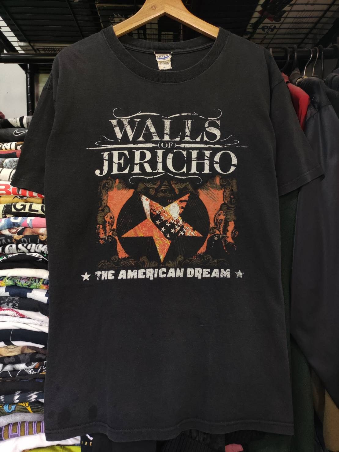 Band Tees Vtg 00's Walls of Jericho " The American Dream " Album Promo Size US L / EU 52-54 / 3 - 3 Thumbnail