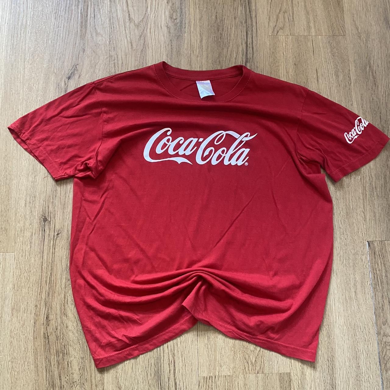 Coca Cola Coca-Cola red cotton t-shirt T-shirt Big Print Drink Size US S / EU 44-46 / 1 - 1 Thumbnail