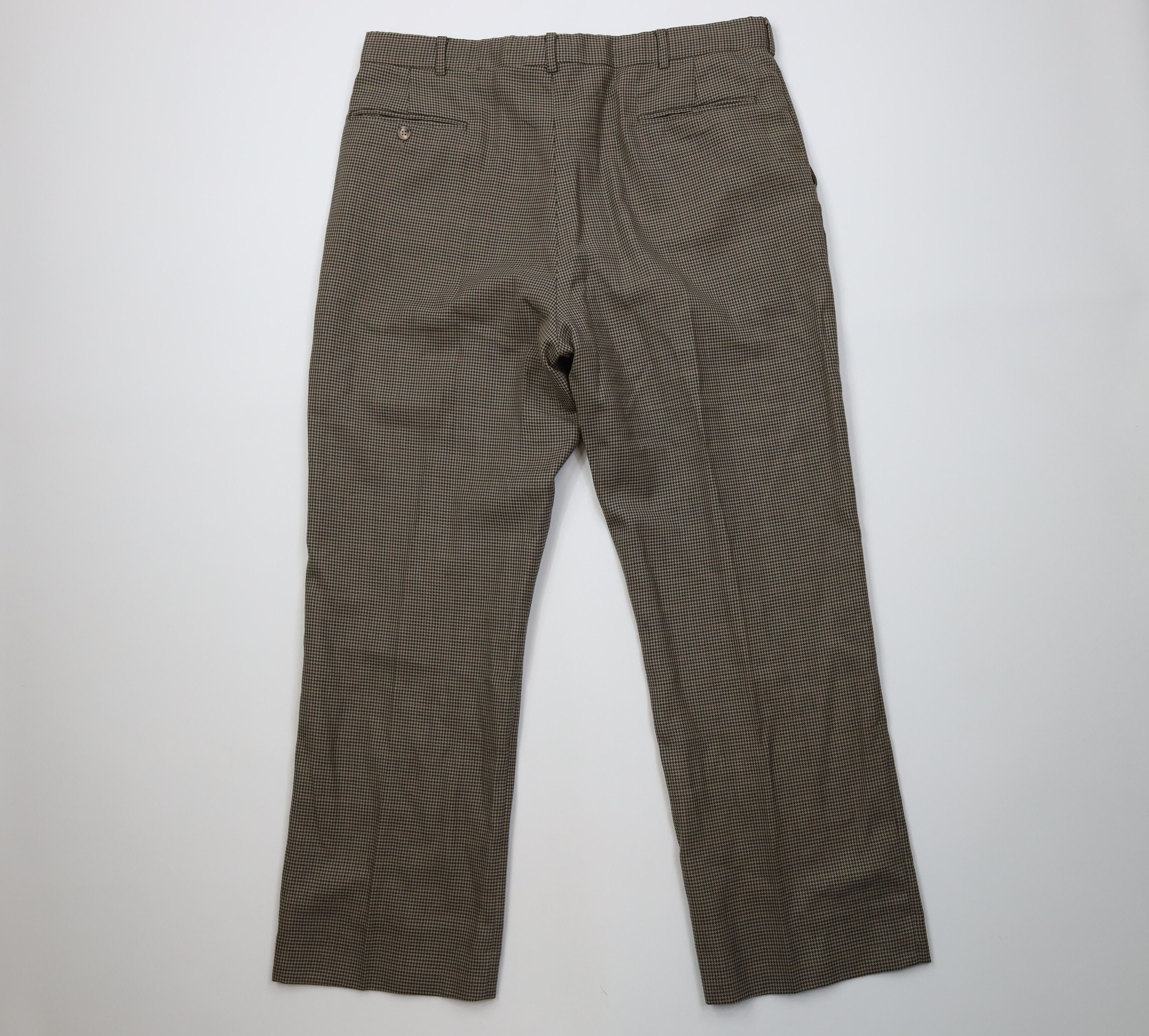 Orvis Vintage 70s Orvis Houndstooth Knit Wide Leg Chino Pants USA Size US 38 / EU 54 - 9 Thumbnail