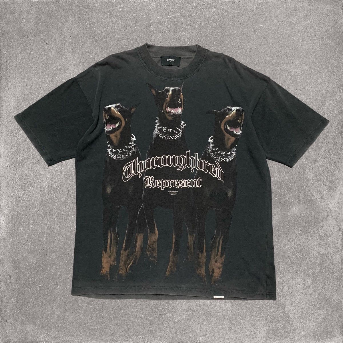 Represent Clo. Represent XS Tee Thoroughbred Dog Vintage Black T-Shirt Size US XS / EU 42 / 0 - 1 Thumbnail