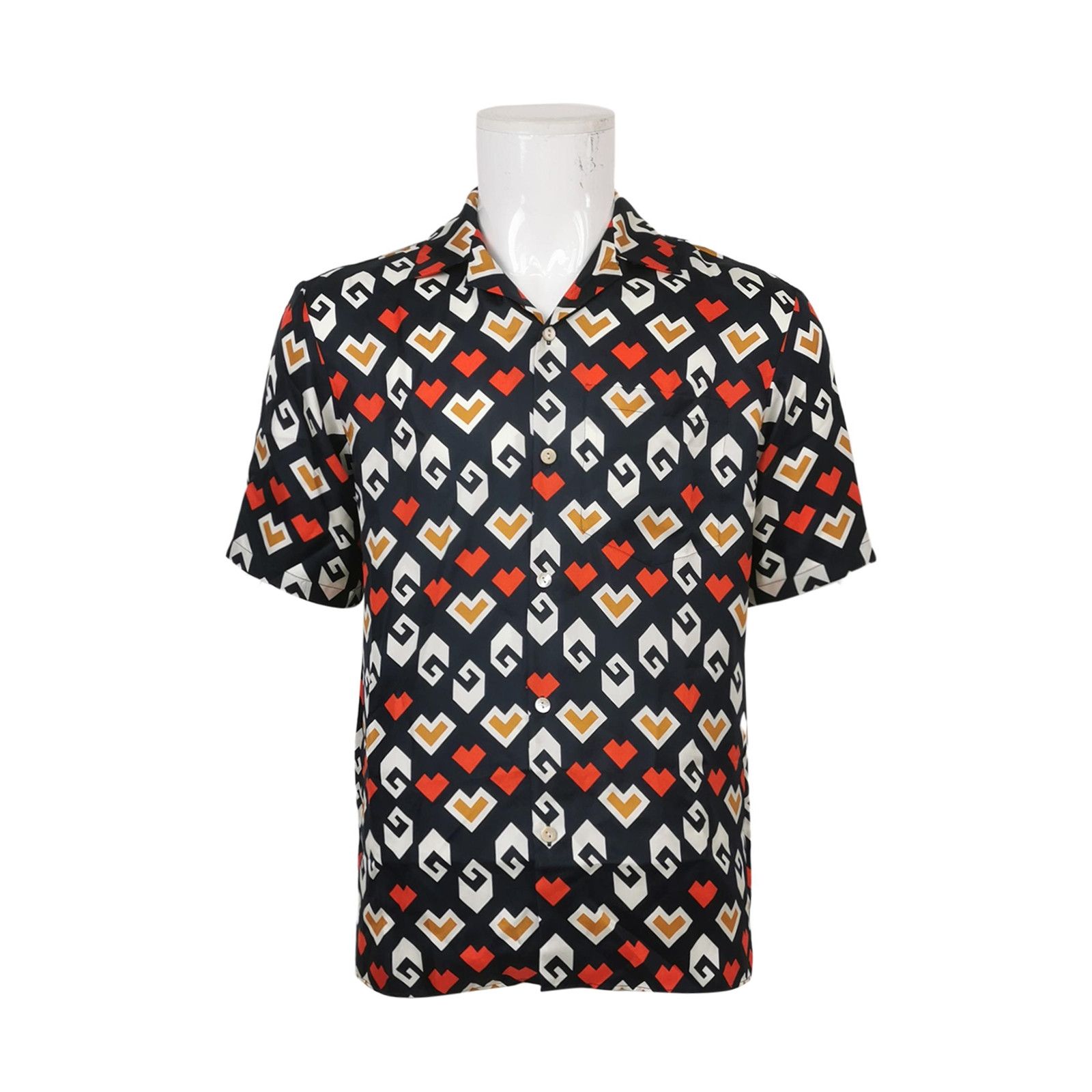 Gucci Gucci Silk Colorblock Print Short-Sleeve Shirt Size US XS / EU 42 / 0 - 1 Thumbnail
