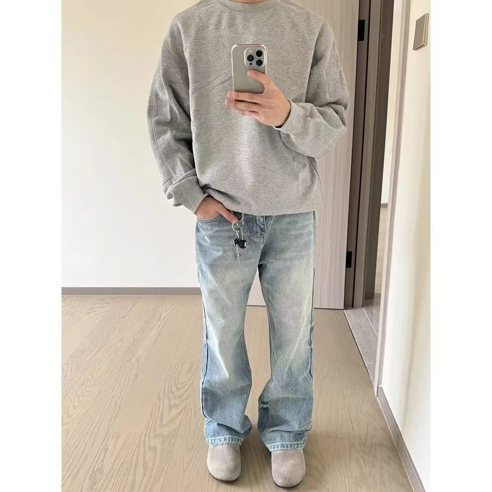 Japanese Brand × Jean Light blue casual vintage straight jeans Size US 32 / EU 48 - 1 Thumbnail