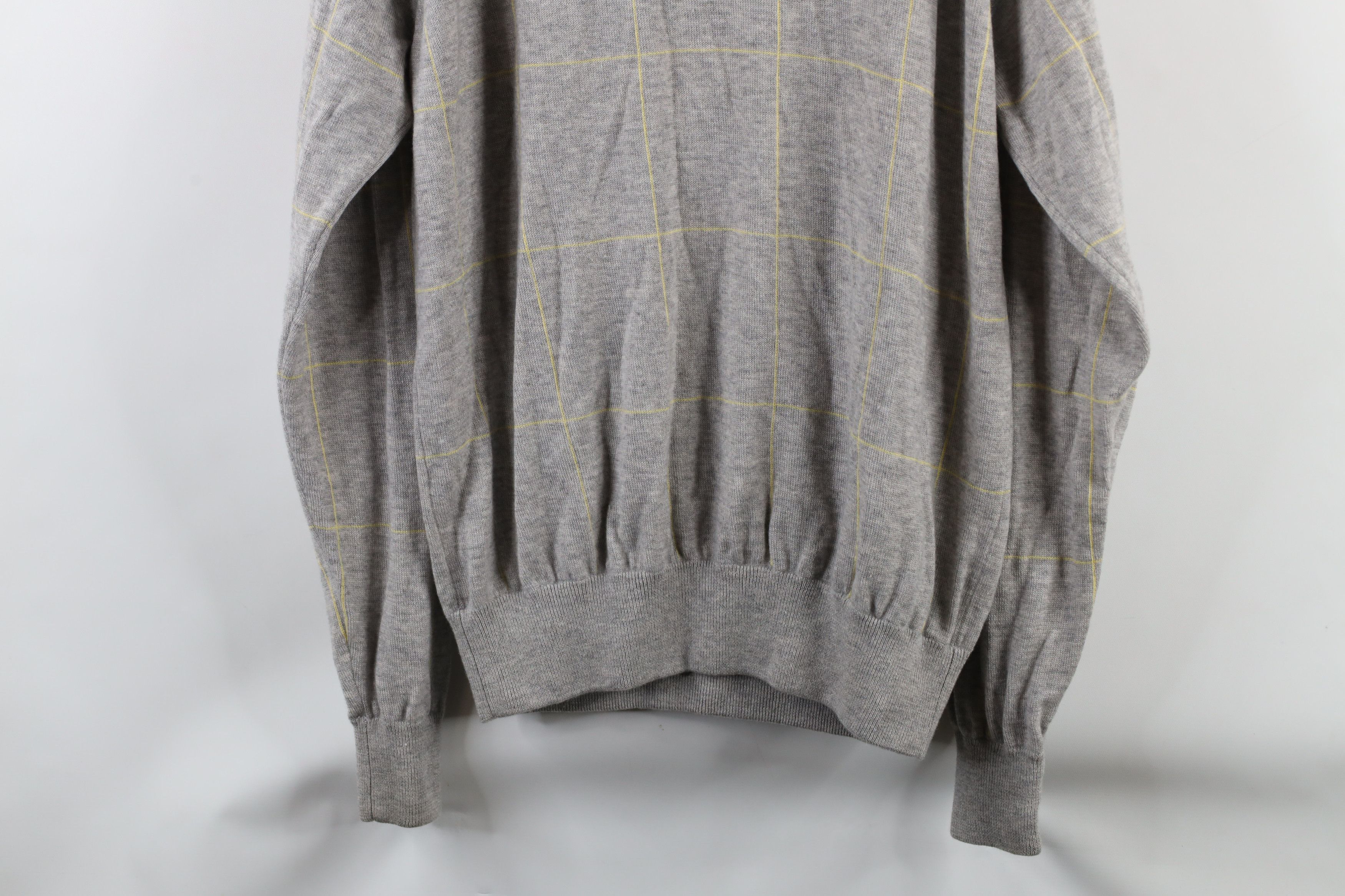 Peter Millar × Vintage Peter Millar Cashmere Knit Half Zip Pullover Sweater Plaid Size US L / EU 52-54 / 3 - 9 Thumbnail