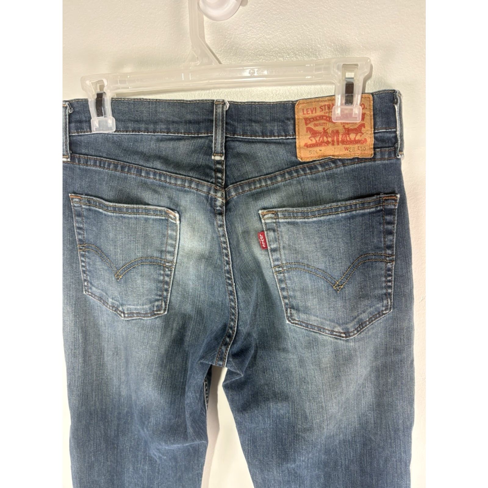 Levi's Levi’s 514 Jeans Men’s 28x30 Distressed Dark Faded 5-Pocket Denim Straight Regular Waist 28 Inseam 30 Logo USA 90s Vintage No Size US 28 / EU 44 - 6 Thumbnail
