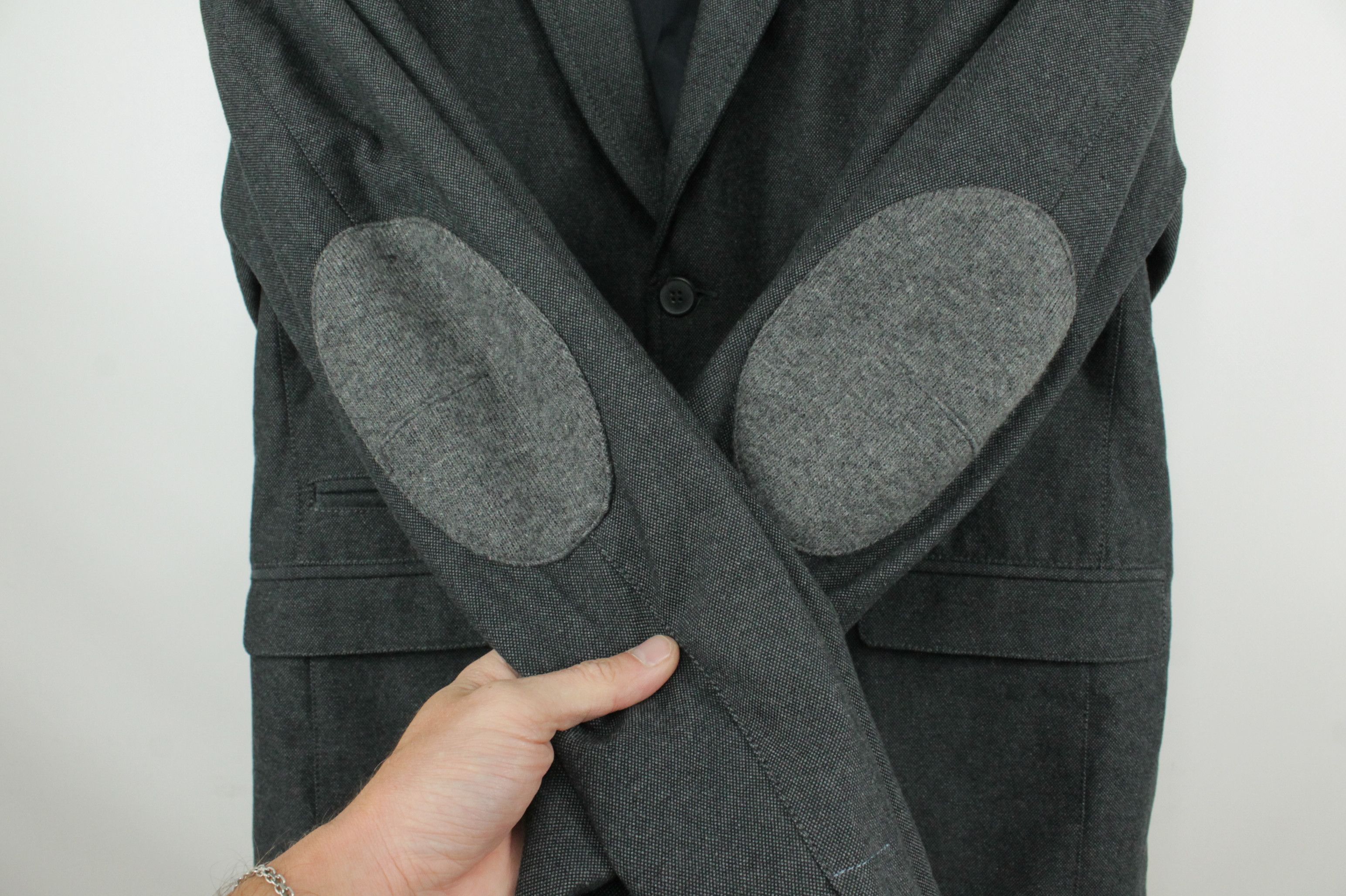 Officina36 Officina36 Gray Cotton Slim Fit Blazer Jacket Size US L / EU 52-54 / 3 - 5 Thumbnail