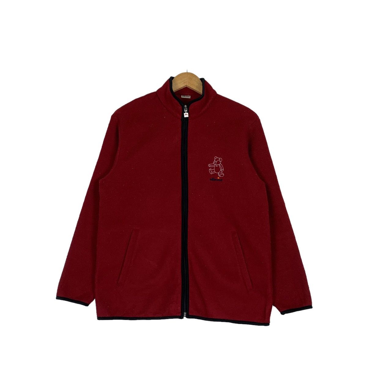 Ellesse ELLESSE Teddy Bear Small Logo Red Fleece Jacket #1060-C48 Size US L / EU 52-54 / 3 - 1 Thumbnail