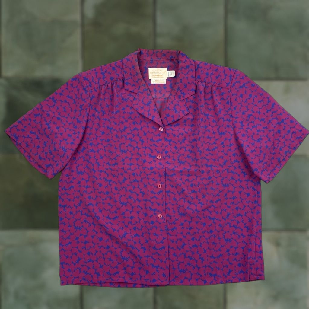Pendleton VINTAGE Pendleton Button-Up Shirt Womens 14 Pink Geometric 90s Classic Womens Size XL / US 12-14 / IT 48-50 - 1 Thumbnail