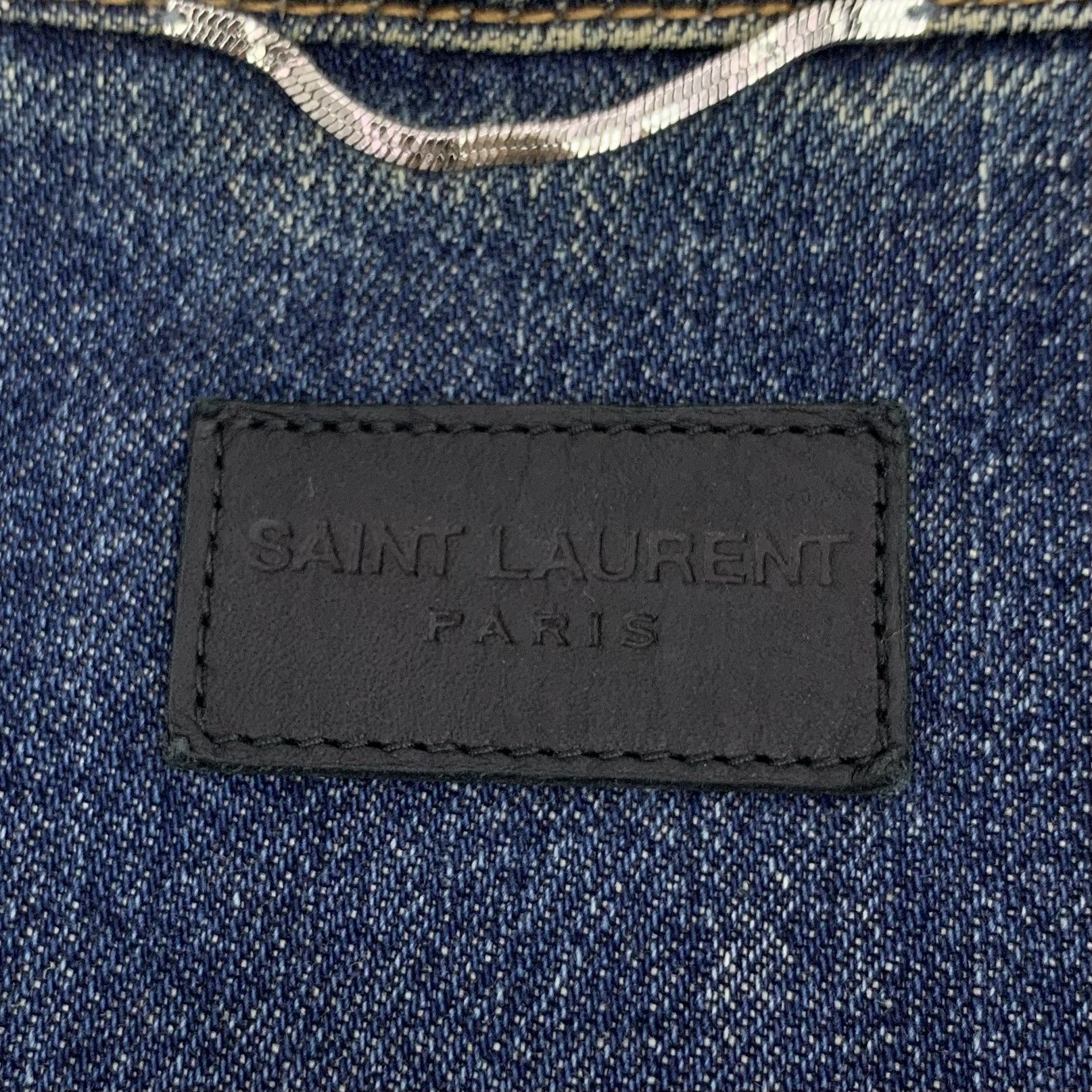 Saint Laurent Paris Saint Laurent Jacket Washed Denim Blue (Size S) Size S / US 4 / IT 40 - 8 Thumbnail