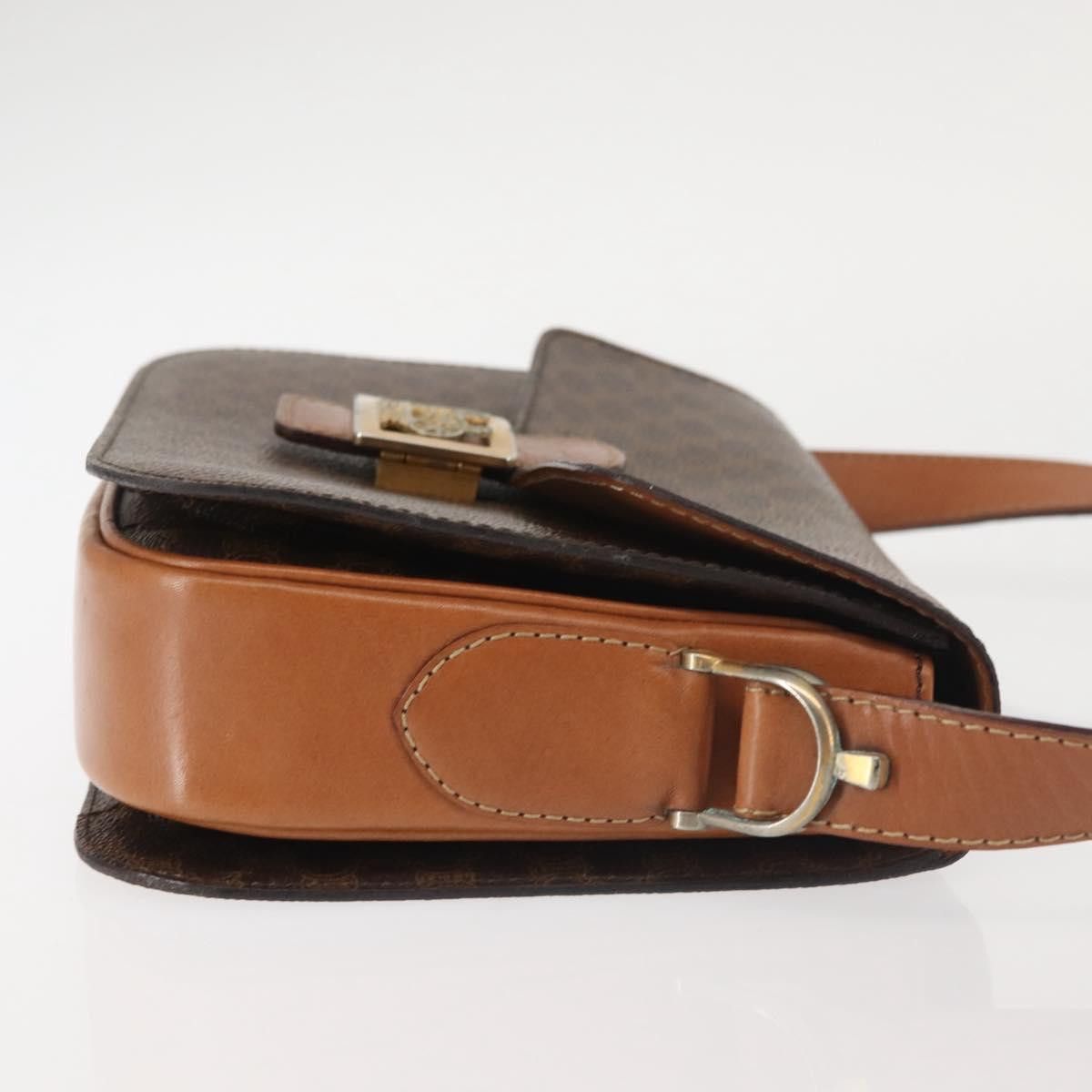 Celine CELINE Macadam Canvas Shoulder Bag Pvc Leather Brown Gold Size ONE SIZE - 4 Thumbnail