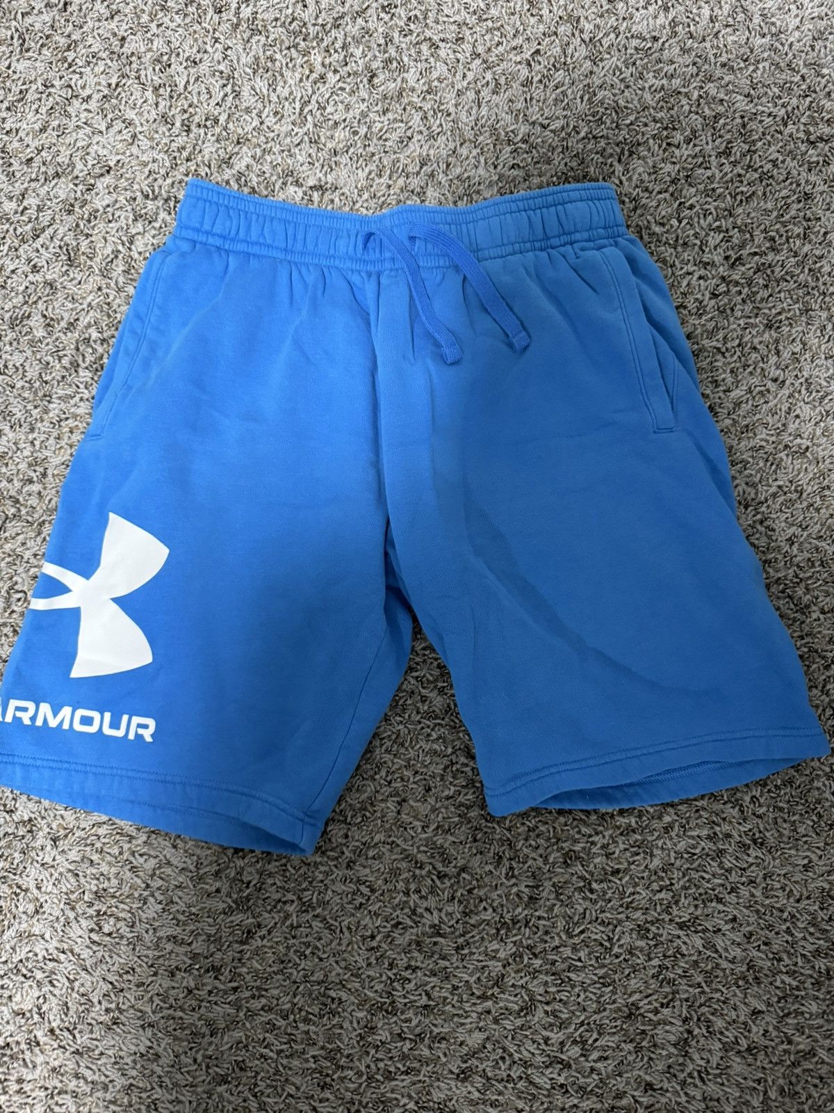 Under Armour 🔵 Under Armour Shorts (Blue with White Logo) Size US 34 / EU 50 - 1 Thumbnail