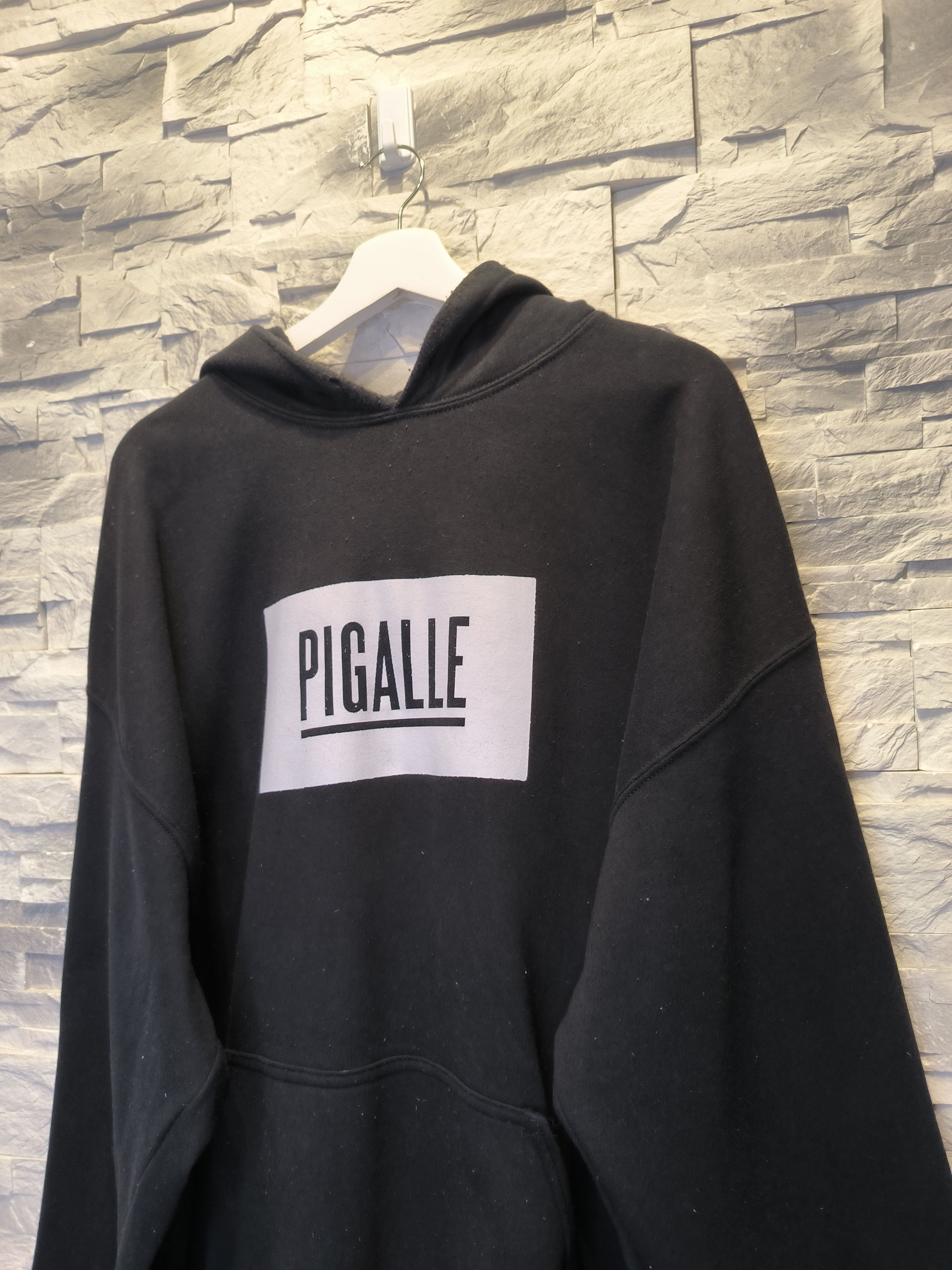 Pigalle Pigalle Black Hoodie Logo Sweatshirt Size US XL / EU 56 / 4 - 2 Thumbnail