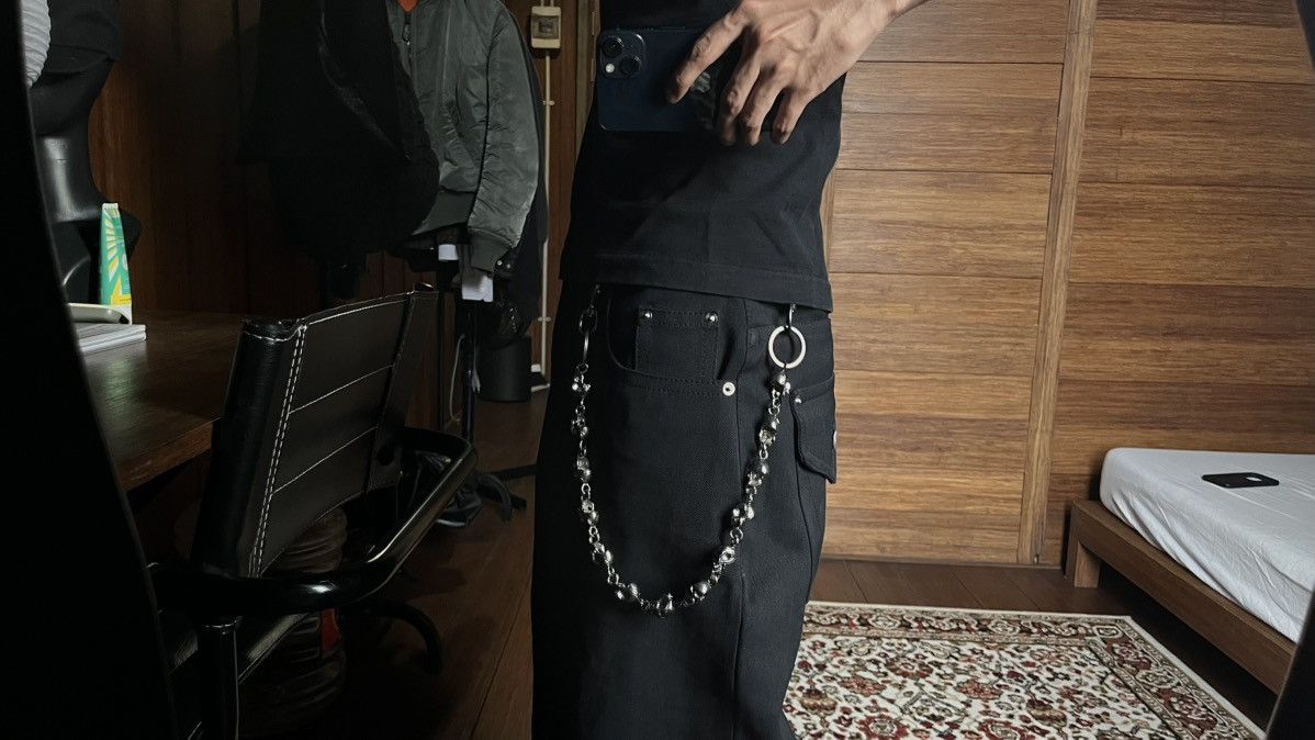 If Six Was Nine Ifsixwasnine Style Obsidian Skull Wallet Chain Size ONE SIZE - 5 Thumbnail