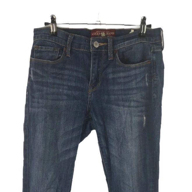 Lucky Brand Lucky Brand Womens Sofia Ankle Jeans Regular 30x29 Blue Distressed 5-Pocket Denim Pants 4 Womens Size 27" / US 4 / IT 40 - 3 Thumbnail