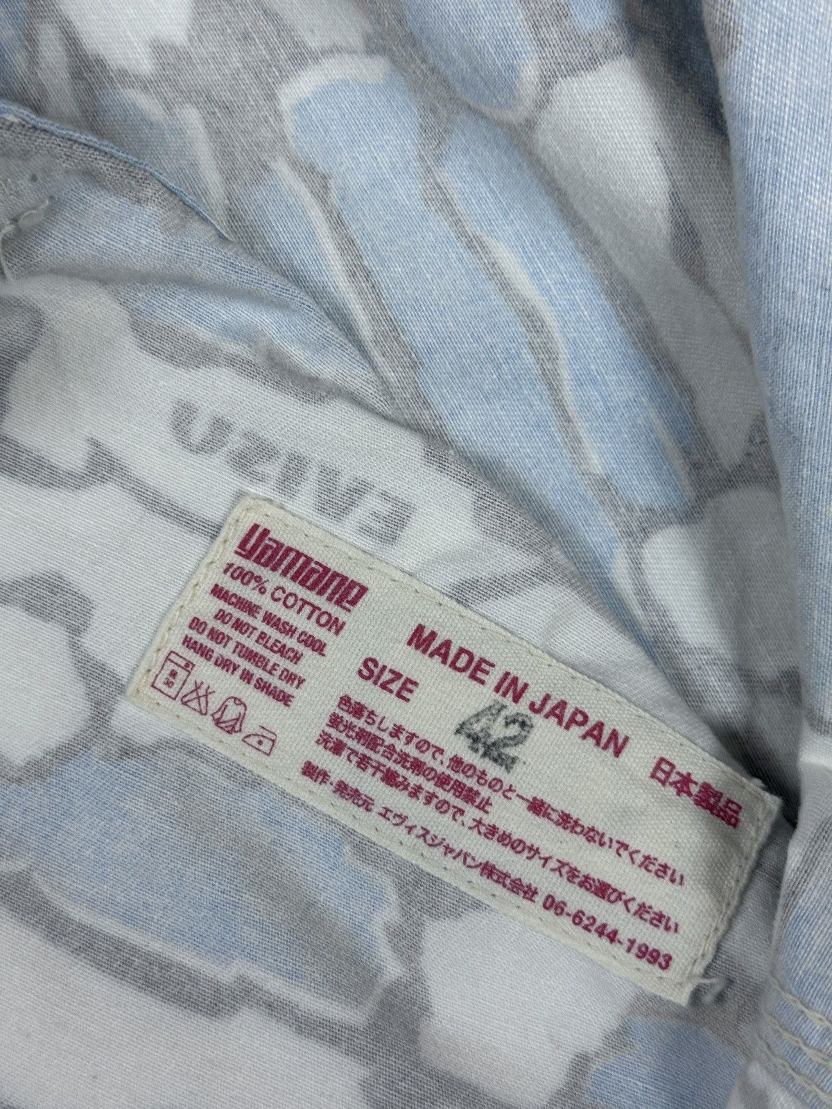 Evisu Evisu Japan vintage denim jacket blue white sky camo Size US XL / EU 56 / 4 - 8 Thumbnail