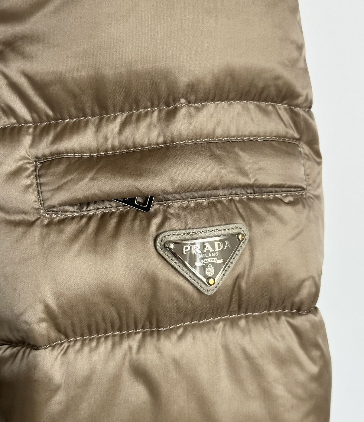 Prada Prada Women’s Down Jacket – Size 38 IT - Beige / Cream Size XS / US 0-2 / IT 36-38 - 5 Thumbnail