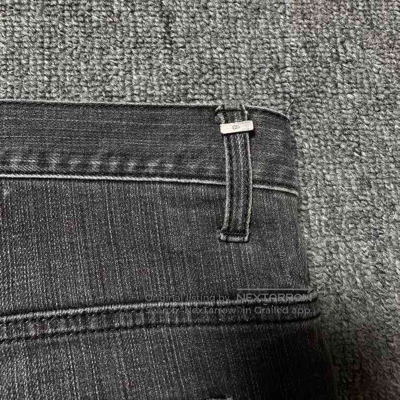 Dior Dior Distressed Charcoal Black Denim Pants Size US 31 - 6 Thumbnail