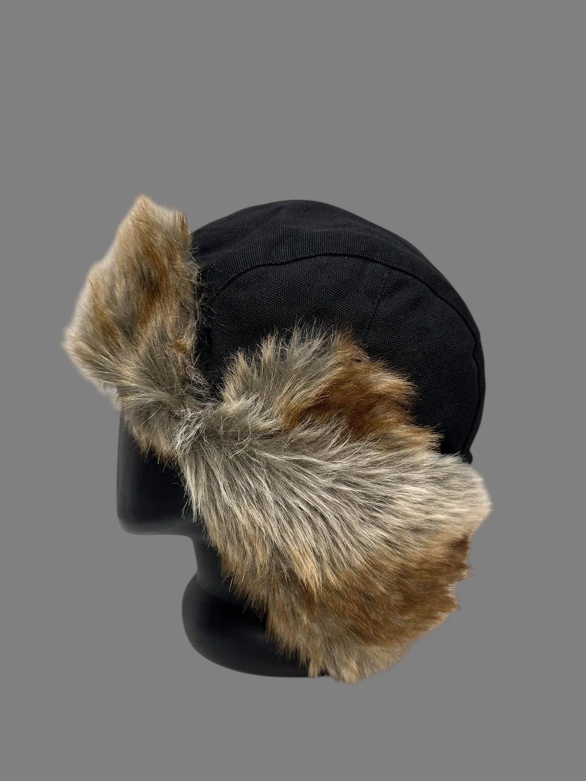 Le Grande Bleu (L.G.B.) Y2K Dickies Retro Black Trapper Hat Faux Fur Vintage Size ONE SIZE - 4 Thumbnail