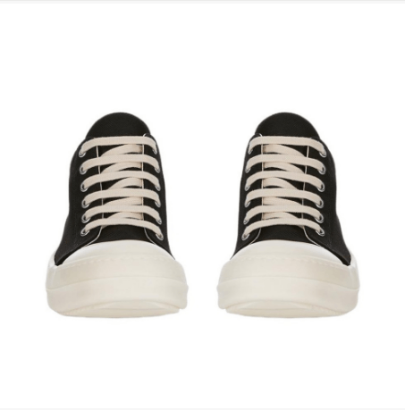 Rick Owens Drkshdw Rick Owens DRKSHDW SS22 Black Low Canvas Sneakers Size 35 Size US 4 / IT 34 - 4 Thumbnail