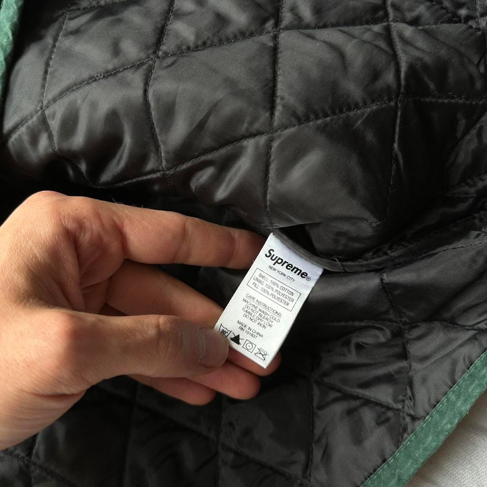 Supreme FW20 Supreme Green Quilted Gold Chain Quilted Work Jacket Size US M / EU 48-50 / 2 - 4 Thumbnail