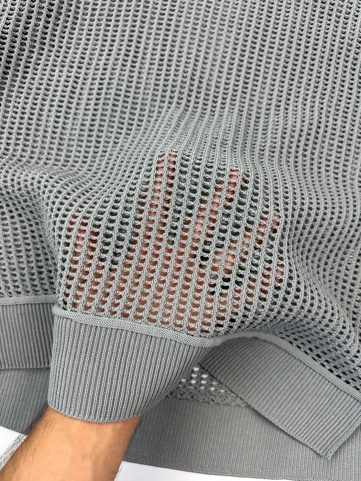 Dolce & Gabbana Dolce & Gabbana 00’s Grey Mesh Knit Sweater Size US M / EU 48-50 / 2 - 8 Thumbnail