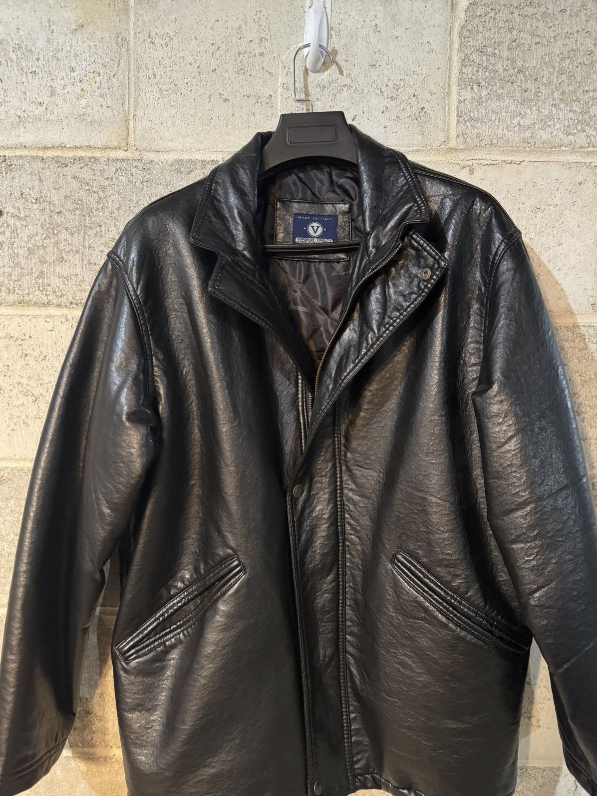 Vintage 1990s Vintage Leather Jacket / Trench coat | Grailed Vintage 1990s Vintage Leather Jacket / Trench coat | Grailed