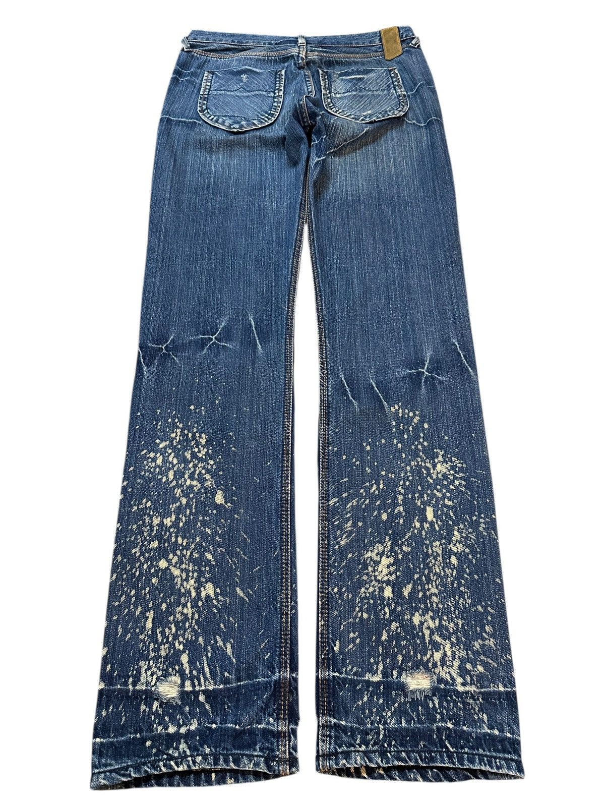 Japanese Brand Vintage Japanese Brand Faded Wash Paint Splatter Style Jeans Size US 28 / EU 44 - 2 Thumbnail