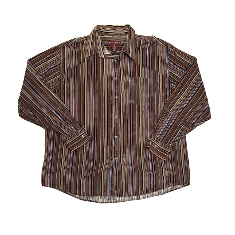 Other Y2K Nevada Cord Men's Striped Shirt Size US L / EU 52-54 / 3 - 1 Thumbnail