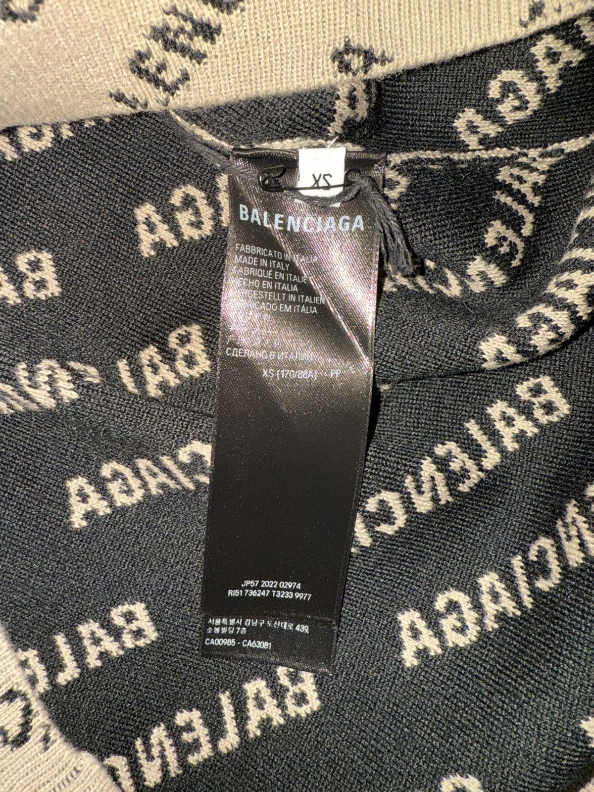 Balenciaga All Over Print Crewneck Sz.XS