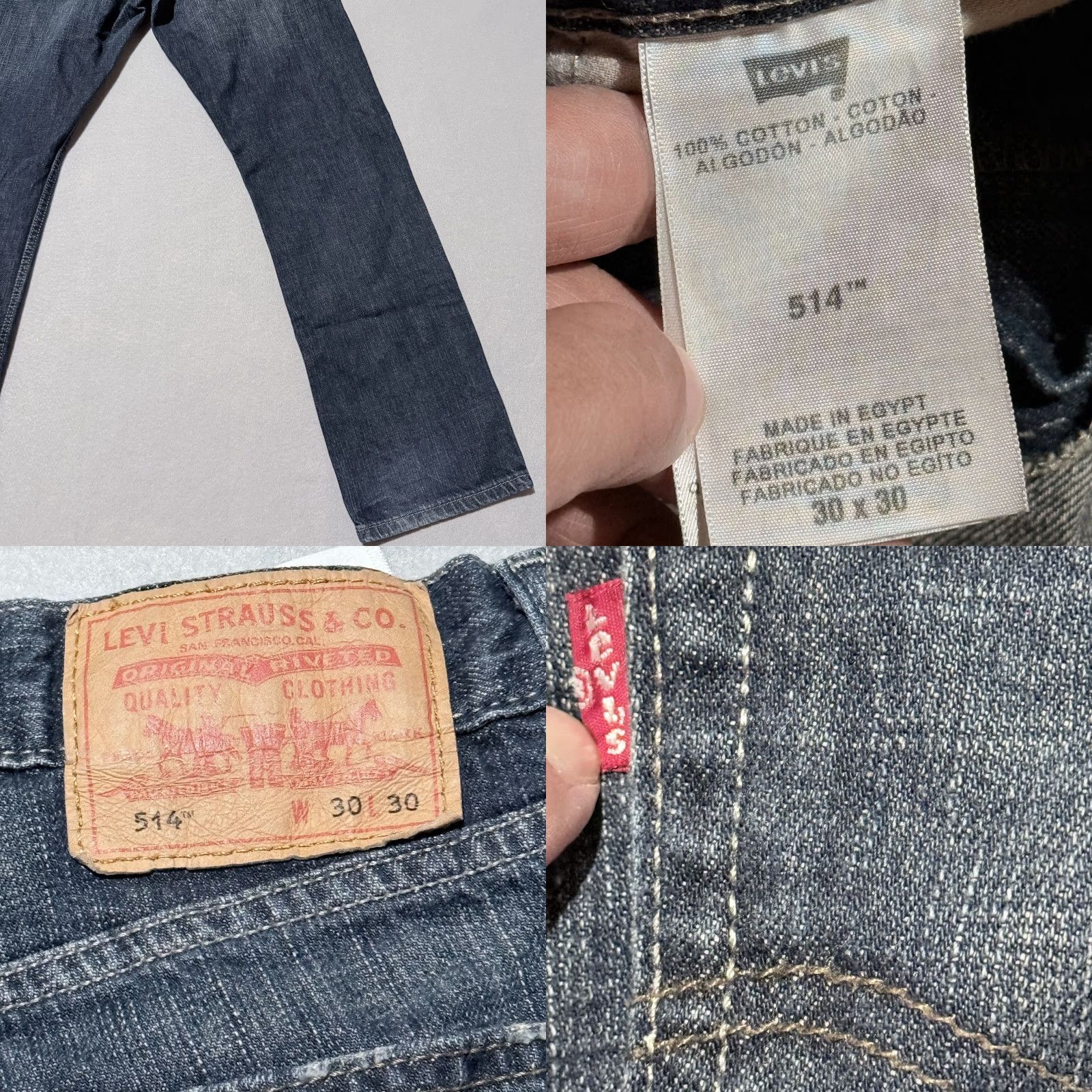 Levi's Levi's Jeans Men Dark Blue 514 Straight Mid Rise Zip Fly 30X30 - Denim Denim Jeans Reg Men Size US 30 / EU 46 - 8 Thumbnail