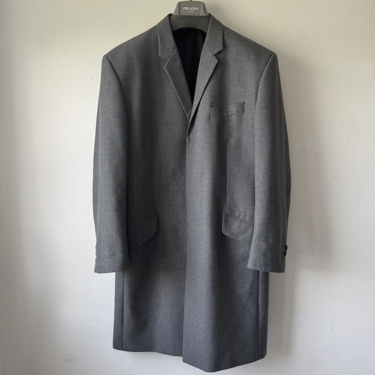 Helmut Lang Helmut Lang 1980’s Gray Wool Coat Size US M / EU 48-50 / 2 - 1 Thumbnail