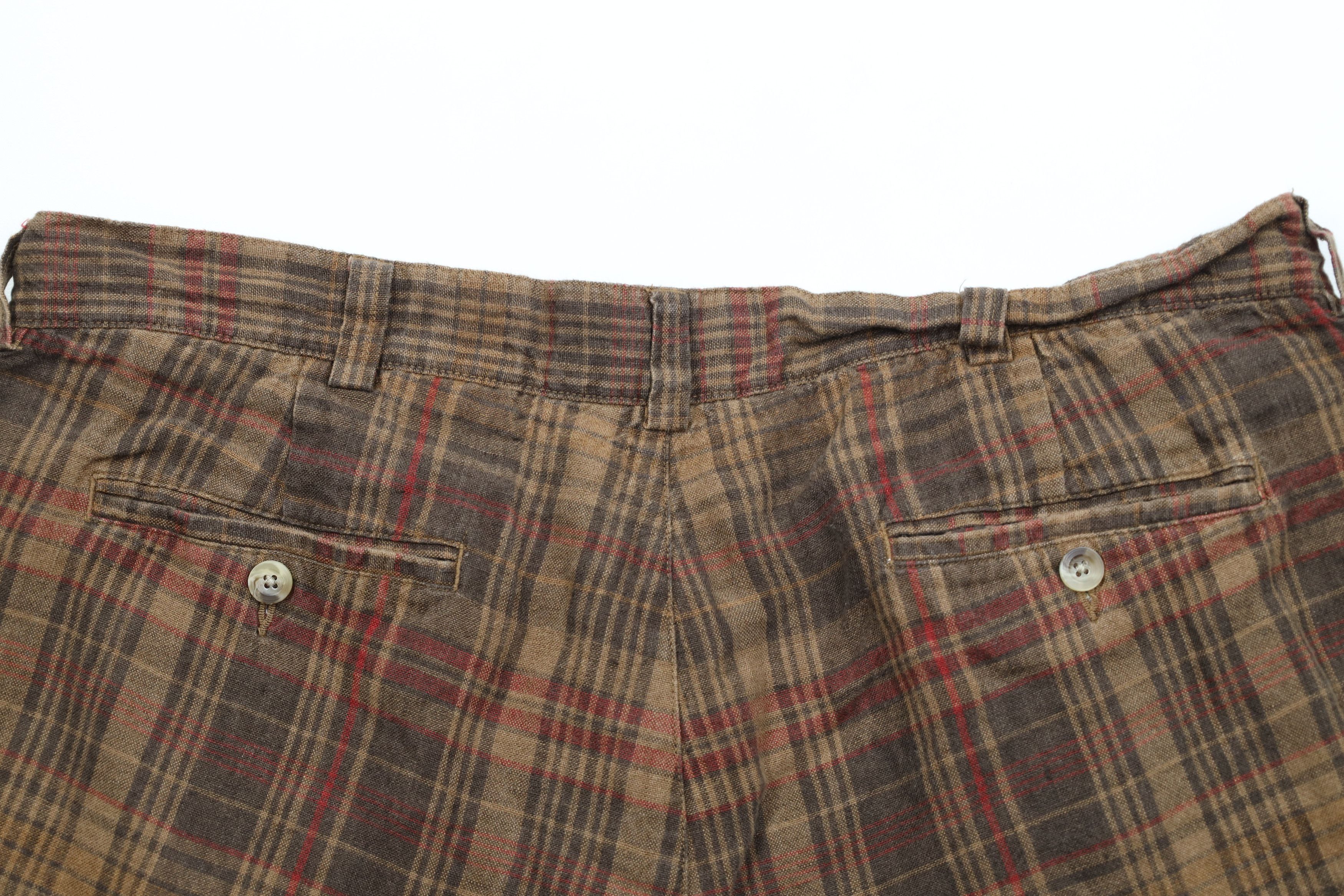 Vintage Vintage 90s Streetwear Linen Golfing Chino Shorts Plaid Size US 38 / EU 54 - 9 Thumbnail