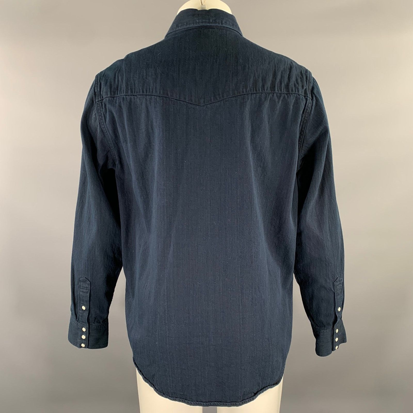 Visvim VISVIM Size M Indigo Cotton Snaps Long Sleeve Shirt Size US L / EU 52-54 / 3 - 4 Thumbnail