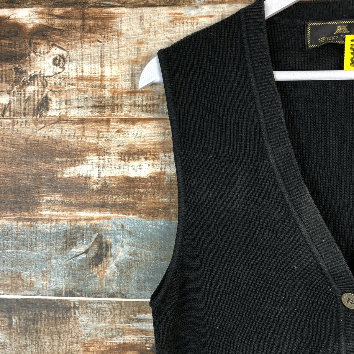 Japanese Brand Serio Mondo Black Vest Knitwear #A2205 Size US L / EU 52-54 / 3 - 7 Thumbnail