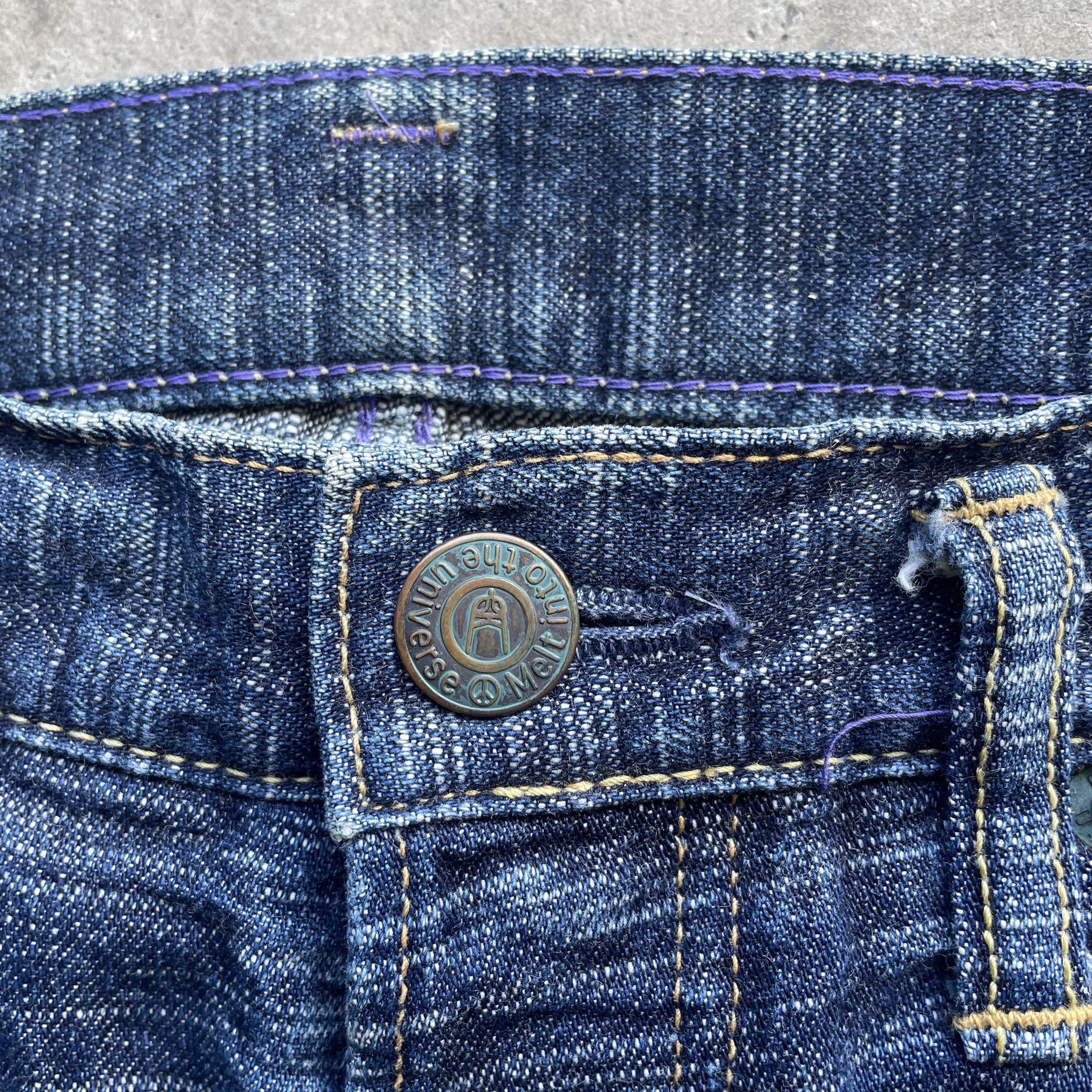 Japanese Brand W35x28.5 Vintage Japanese Denim Faded Button Fly Jeans Pants Size US 35 - 7 Thumbnail