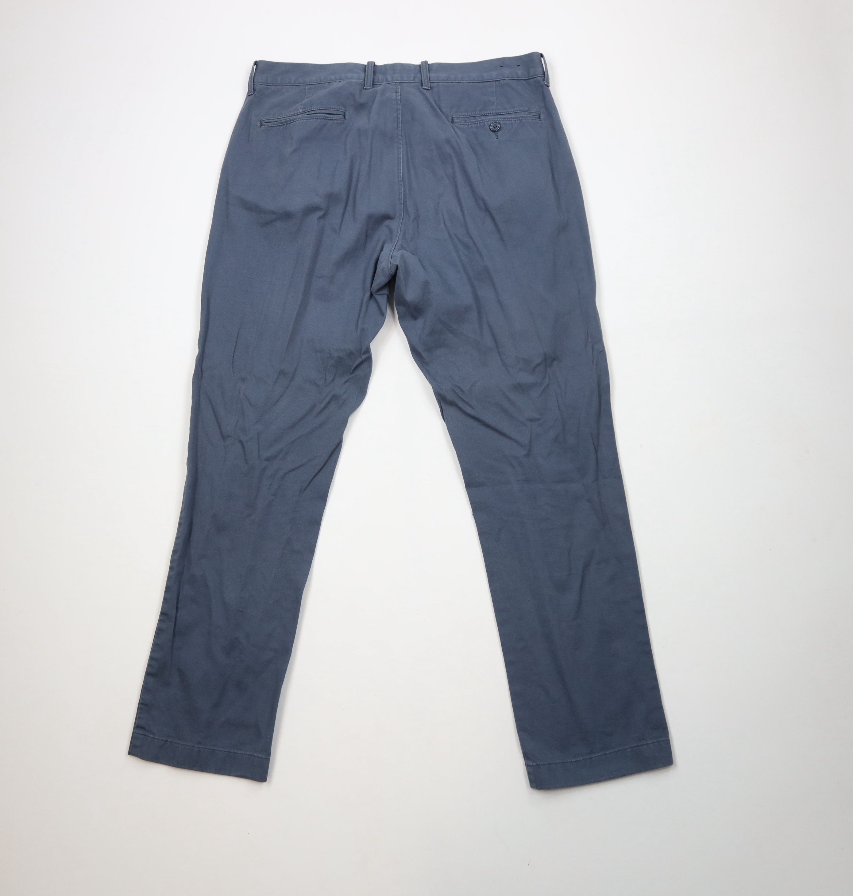 J.Crew × Vintage J Crew Sutton Straight Leg Chino Pants Trousers Blue Cotton Size US 34 / EU 50 - 9 Thumbnail