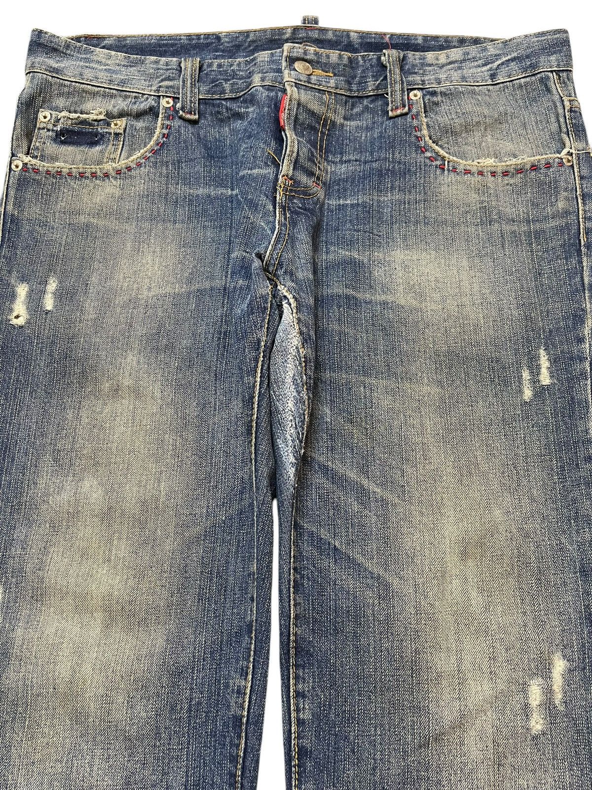 Dsquared2 Vintage Japanese Dsquared2 Faded Wash Distress Loose Jeans Size US 38 / EU 54 - 3 Thumbnail