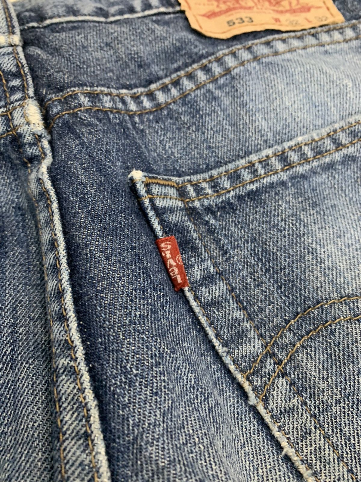 Levi's × Vintage Levis 533 04 Productio Distressed Denim Pants (AE3) Size US 32 / EU 48 - 19 Thumbnail