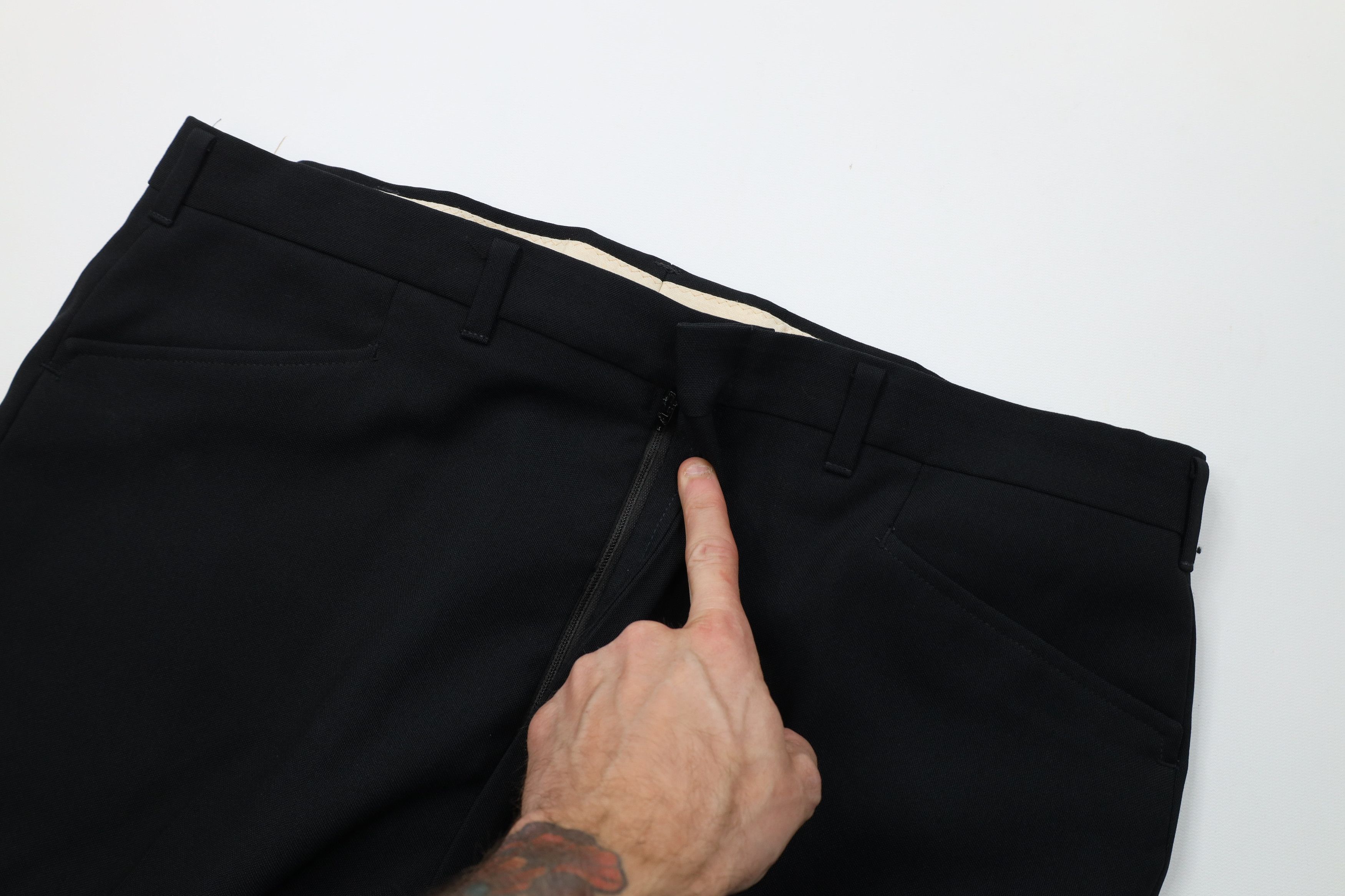 Vintage Vintage 70s Streetwear Flared Wide Leg Chino Pants Black USA Size US 38 / EU 54 - 7 Thumbnail