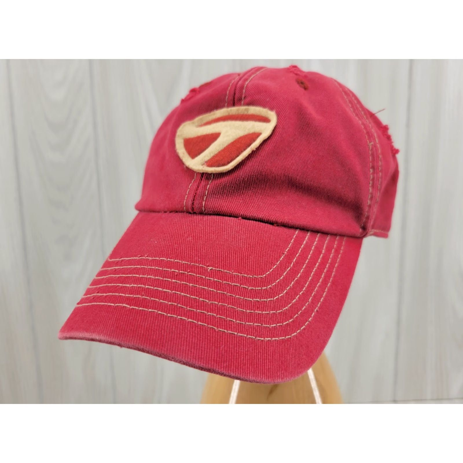 TaylorMade TaylorMade Tmax Gear Golf Hat Red Distressed Adjustable Men Baseball Cap Red Distressed Men Size ONE SIZE - 2 Thumbnail