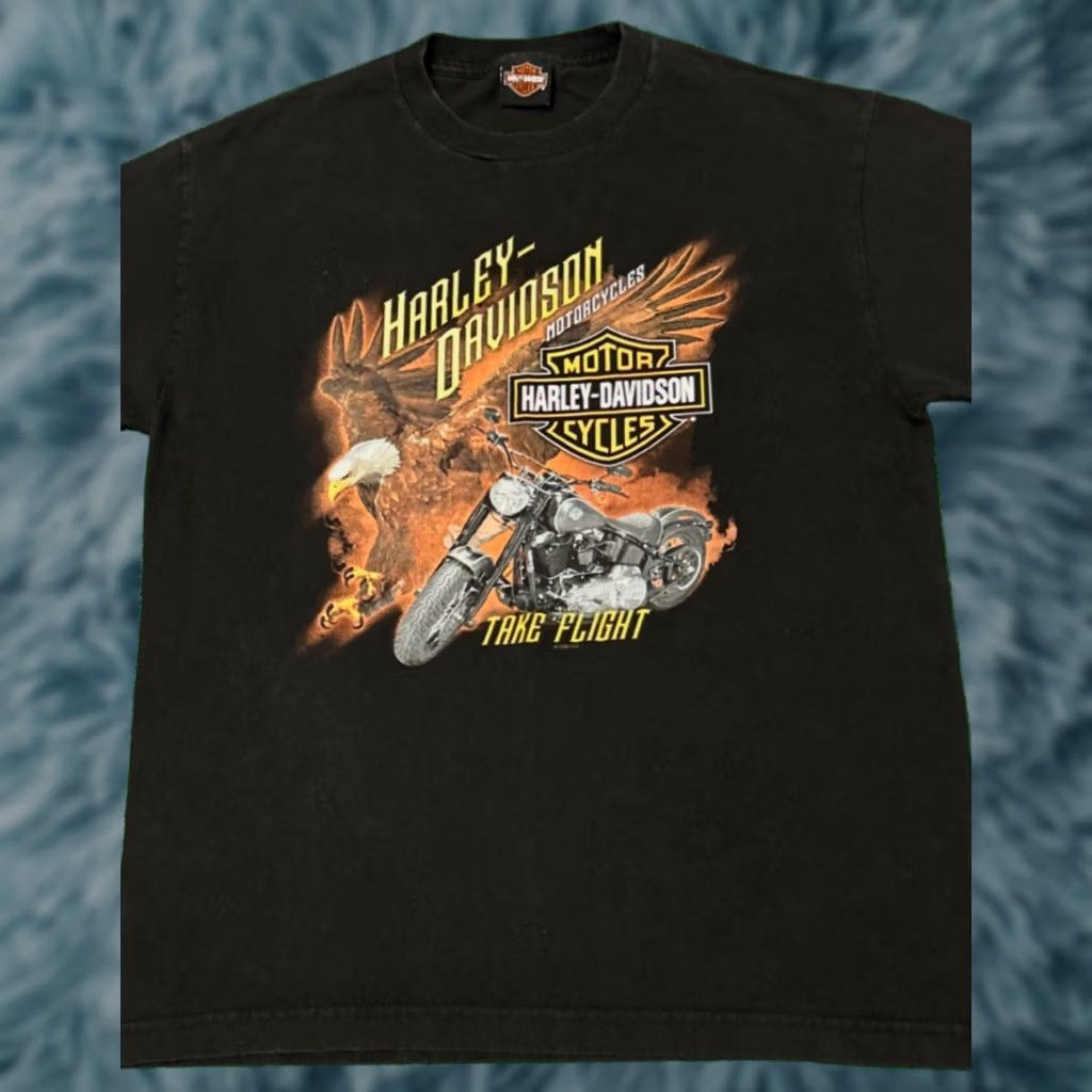 Harley Davidson VINTAGE Harley-Davidson Shirt Mens Large Biker Eagle Florida 2020 90s Y2K Style Mens Size US L / EU 52-54 / 3 - 1 Thumbnail