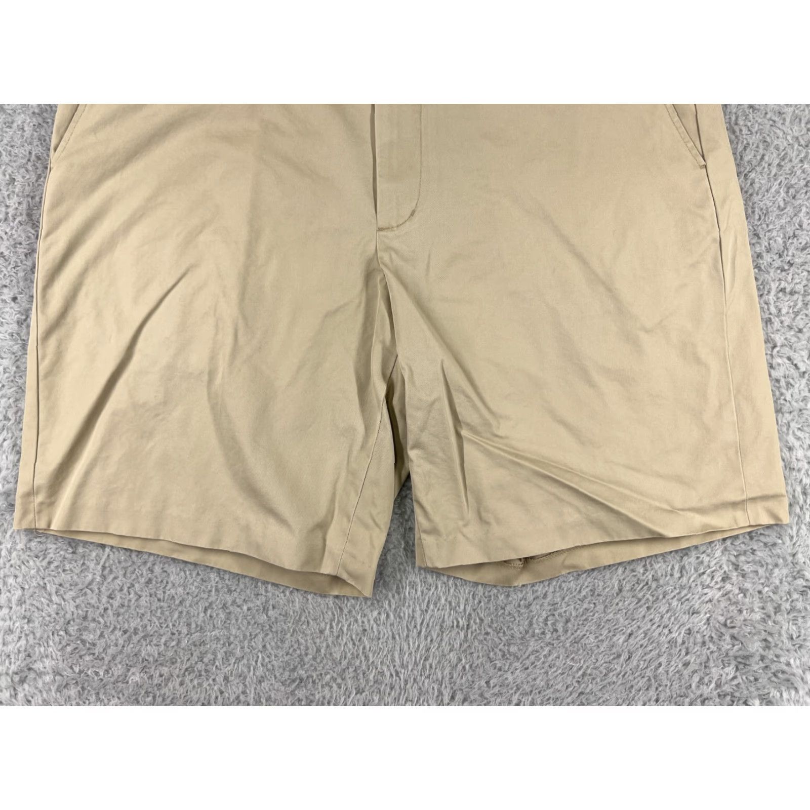 Nordstrom John W Nordstrom Shorts Mens 35 Beige Khaki Golf 100% Supima Cotton Golfer Size US 35 - 4 Thumbnail