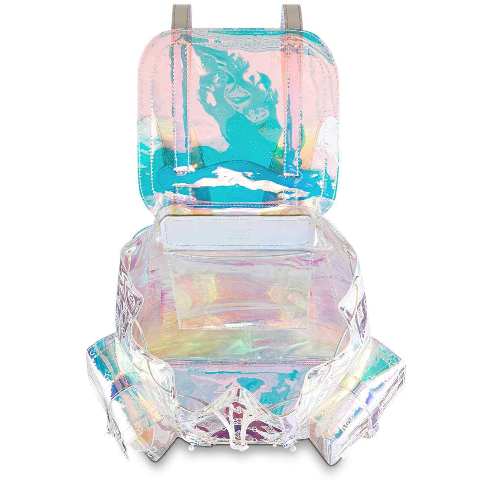Louis Vuitton Louis Vuitton Iridescent Monogram PVC Logo Backpack Bag Size ONE SIZE - 5 Thumbnail