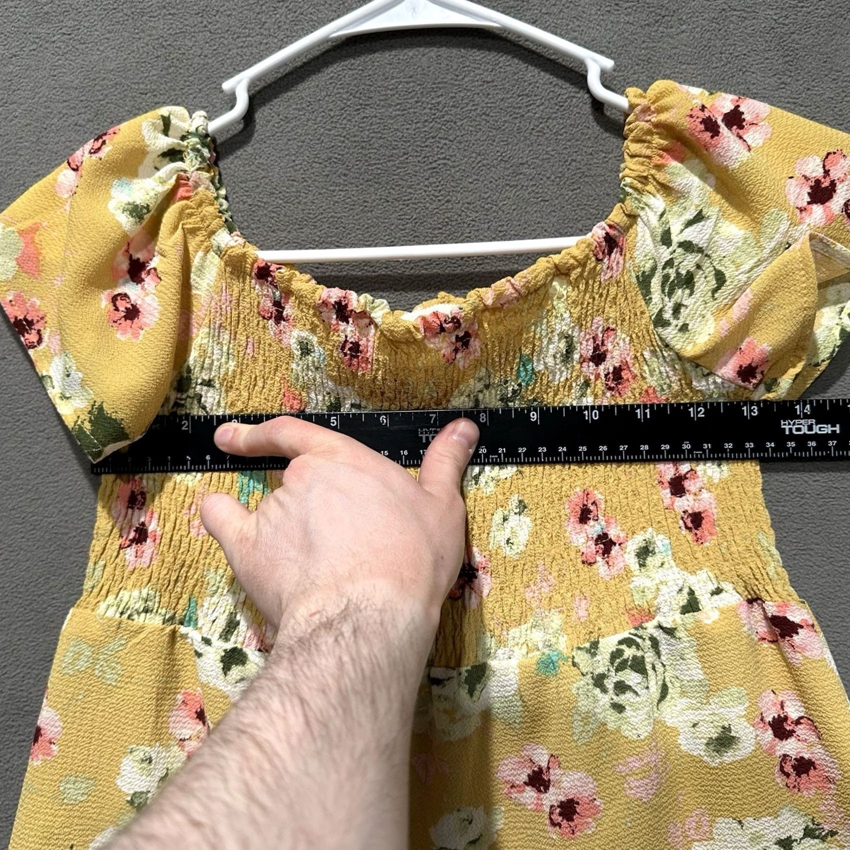 Vintage Monteau Blouse Short Sleeve Floral Off the Shoulder Yellow M Women Cap Sleeve Regular Size Medium Pink? Size M / US 6-8 / IT 42-44 - 6 Thumbnail