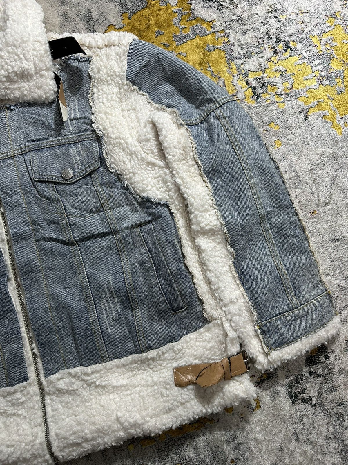 20471120 RARE SCOT CLUB BONDAGE SHERPA DENIM JACKET VERY NICE DESIGN Size US XL / EU 56 / 4 - 5 Thumbnail