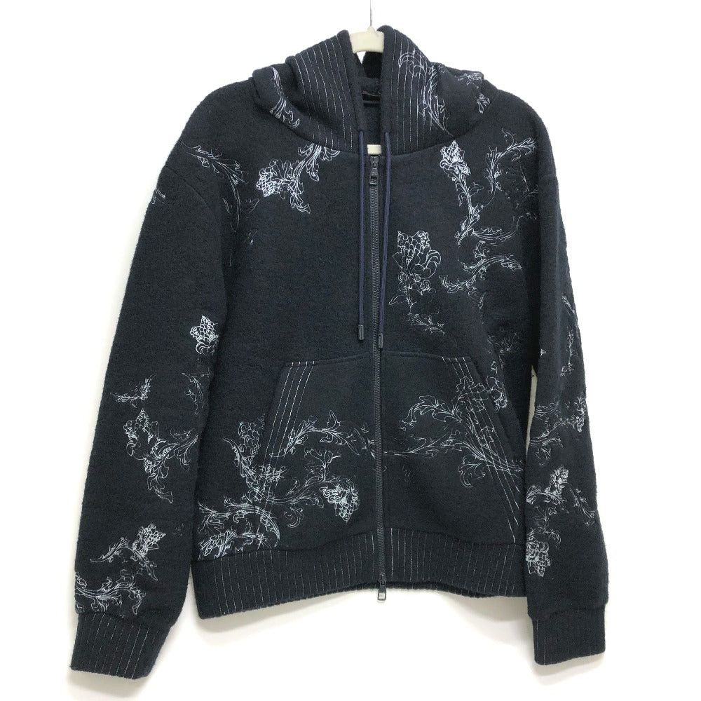 Louis Vuitton Louis Vuitton Flower Embroidery Wool Zip-Up Parka Hood Hooded Sweatshirt Men Size ONE SIZE - 1 Thumbnail