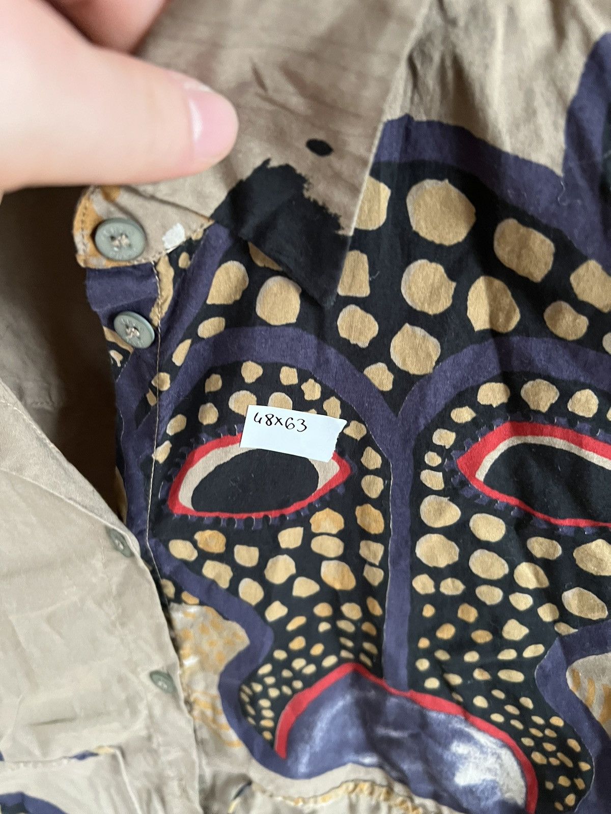 Kenzo × Vintage Kenzo vintage Shirt, 38size, abstract, Size US M / EU 48-50 / 2 - 3 Thumbnail