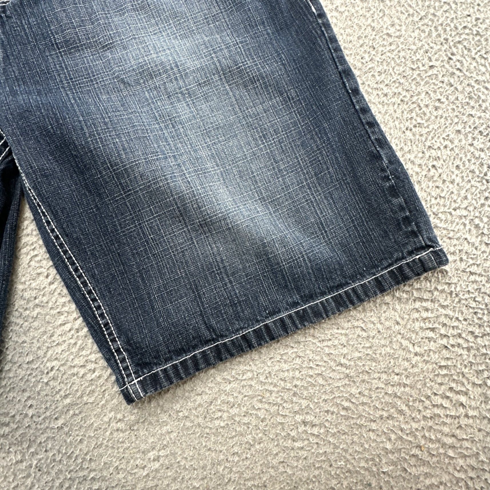 Southpole VTG Southpole Shorts Mens 42 DarkWash Blue Denim Baggy 90s Jorts Bermuda Size US 42 / EU 58 - 2 Thumbnail